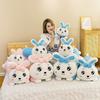 Adorable Rabbit Plush Long Pillow Soft Toy Ideal Gift For Girls In Pink And Blue Colors