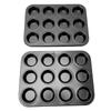 2pcs Nonstick Bakeware Muffin Pans Baking Pan for Cupcakes Carbon Steel Sturdy Even Heat Distribution Easy to Clean 12