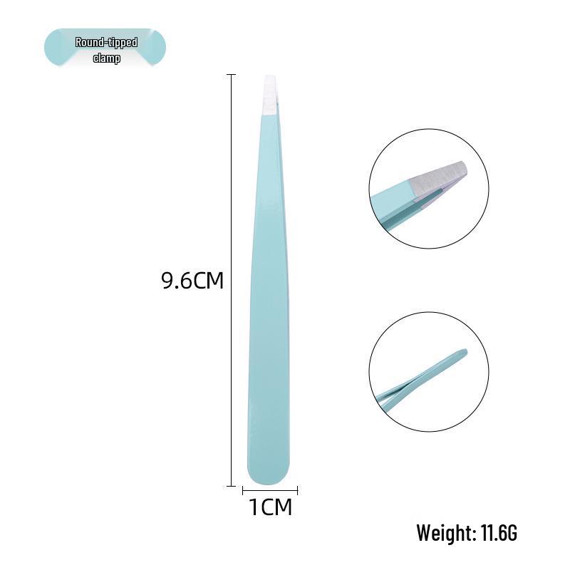 Ultra-Thin Stainless Steel Precision Eyebrow Tweezers for Trimming and Plucking