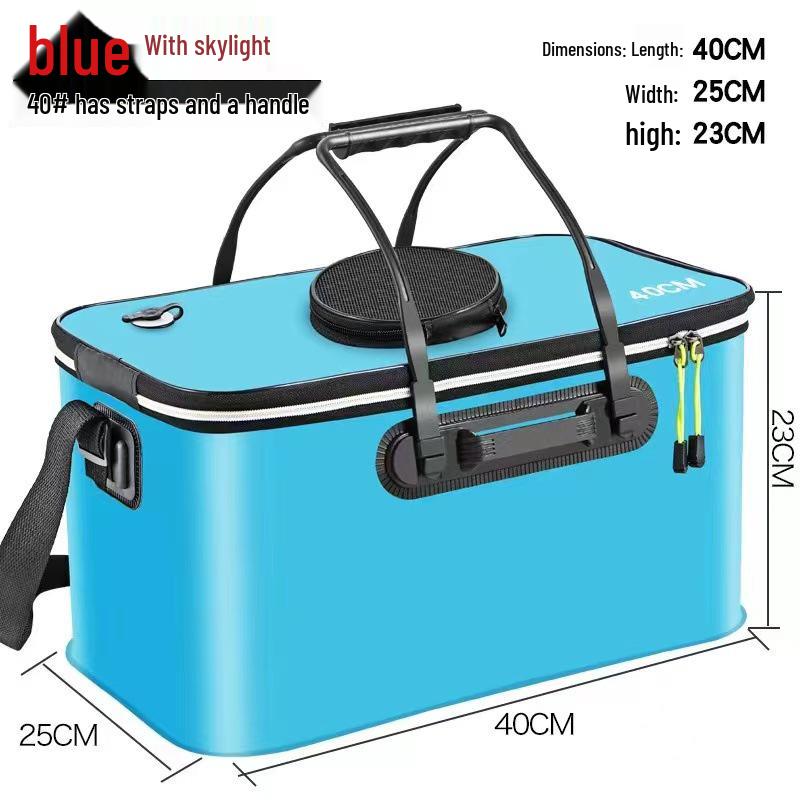 Foldable EVA Fishing Bucket with Fish Protection and Multi-Purpose Design