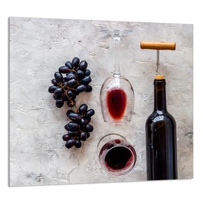 PANEL SZKLANY DO KUCHNI 65x60 Wino
