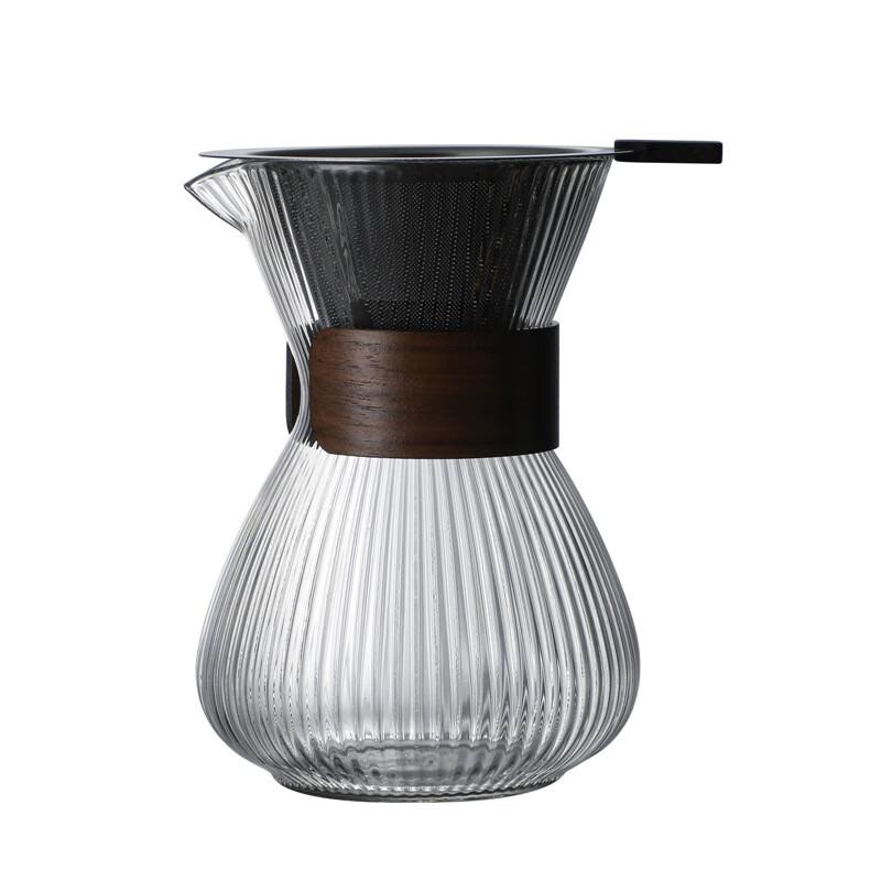 

Striped Glass Coffee Pour Over Pot