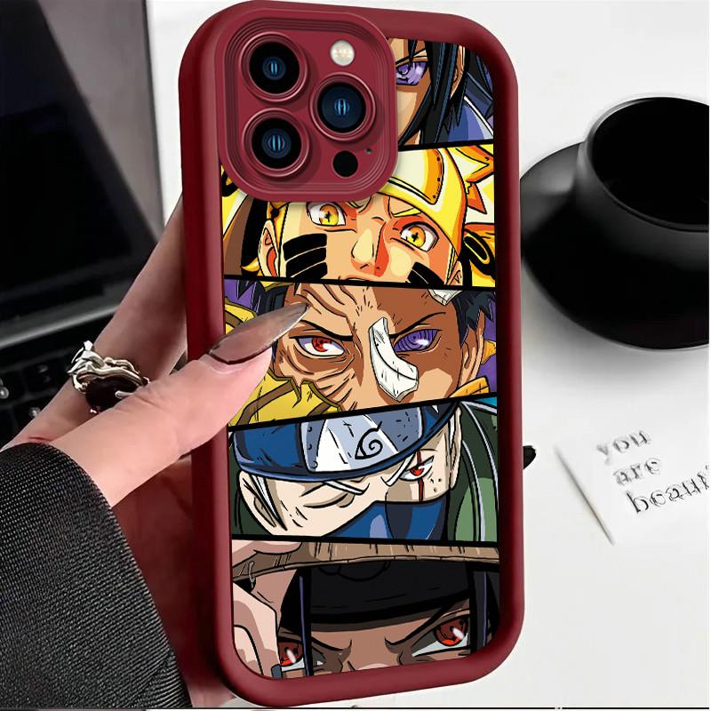 Cartoon Naruto Printed Fashion Case Flexible Soft Silicone TPU Shell Full Back Cover for iPhone Samsung