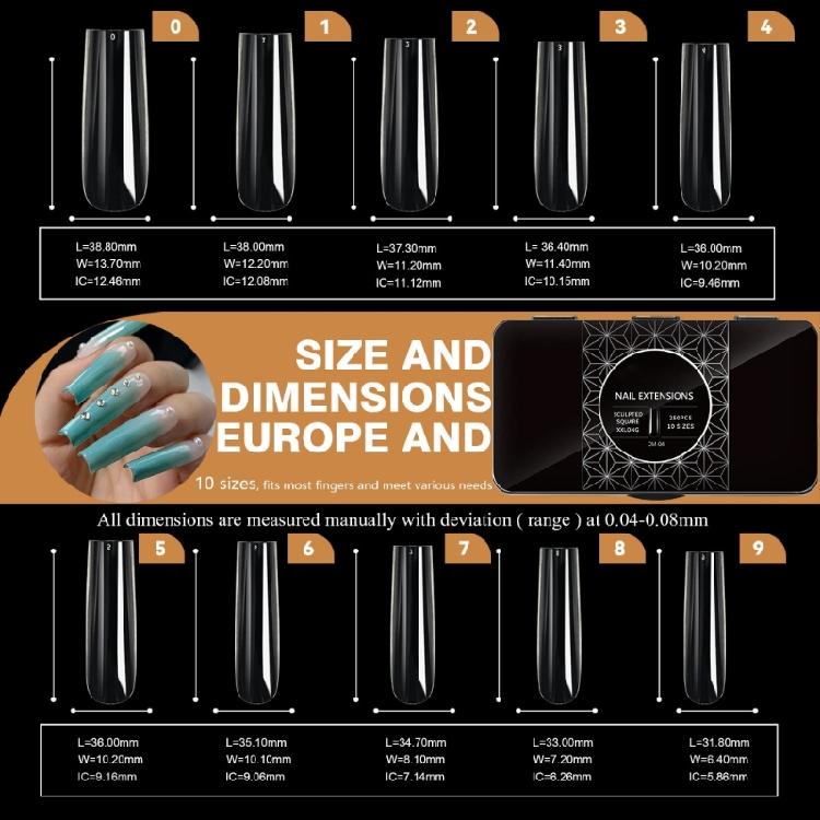 Versatile Clear Gel Nail Tips Transparent Nail Extensions Great for Daily Wear