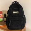 School bag Elementary school girl Junior high school student Corduroy backpack High school student college student backpack