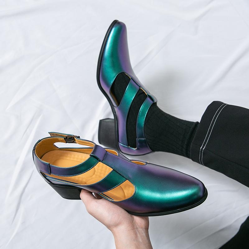 Fashion Summer Leather Mens Sandals Handmade Business Sandaly Leisure Walk Male Beach Shoes Versatile Roma Shoes Stylish Man Sandalias