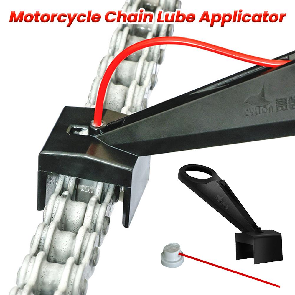 Motorcycle Chain Lube Oiler Tool Mess-Free Chain Wax Chain Cleaner Attachment Motorcycle Chain Oil Applicator for Motorcycle