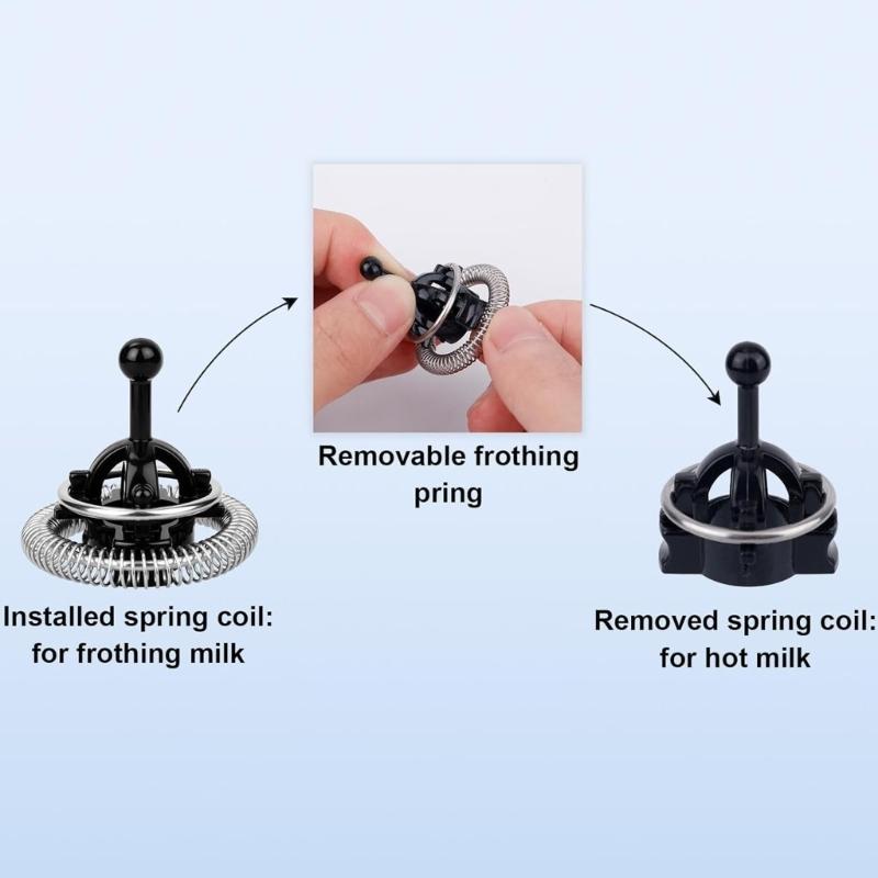 High Speed Electric Milk Frother Whisks And Heat Resistant Lid Replacement Parts