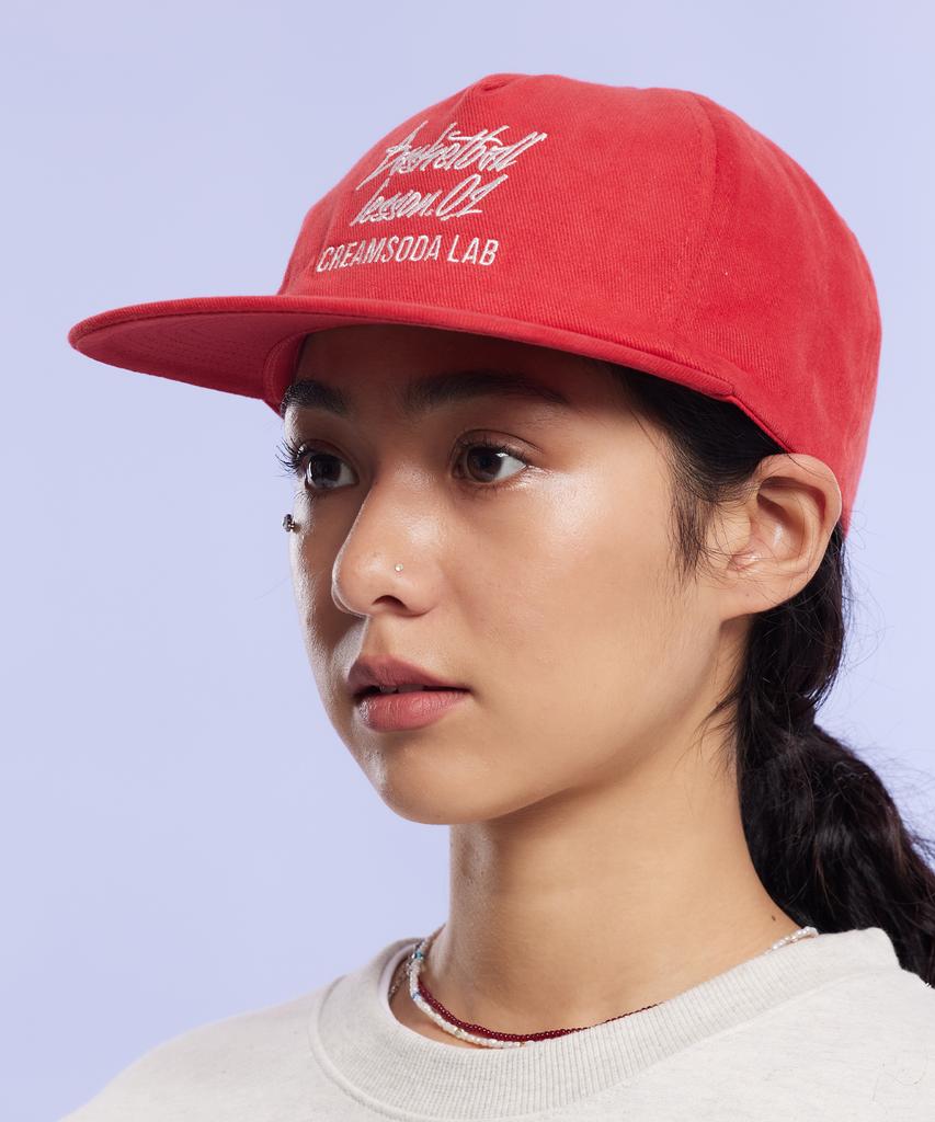 CREAM SODA LAB Quarter Ball Cap Red White