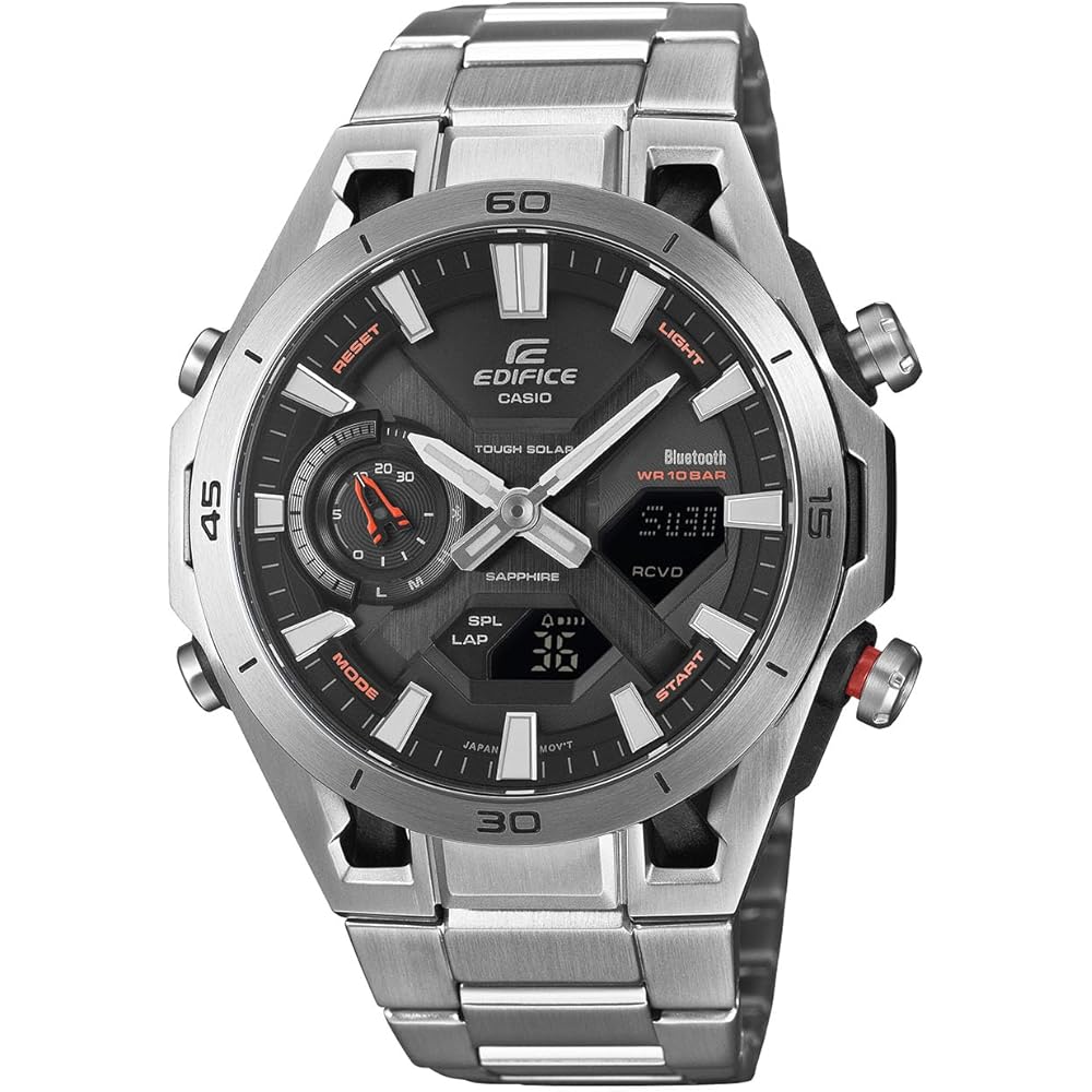 Casio Edifice Bluetooth Tough Solar Men's Watch Sapphire Glass Silver ECB-2300YD-1AJF