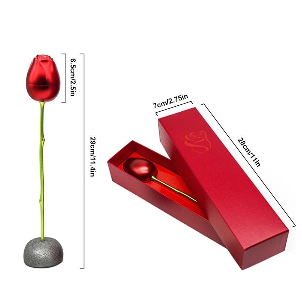 Velvet Jewelry Storage Box Romantic Gift Display Box Simulation Rose Ring Box  Valentine's Day
