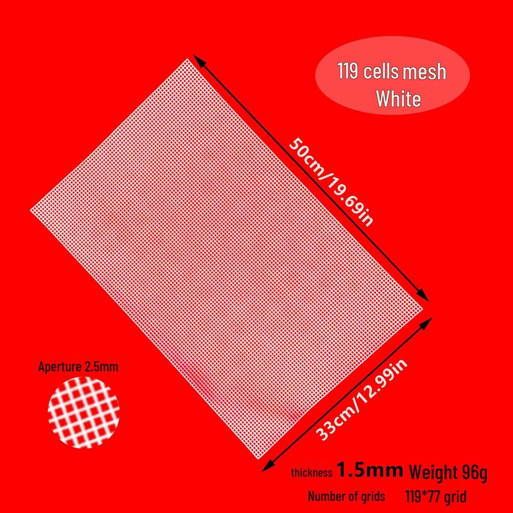 Feuille de Maille en Plastique pour Sacs DIY, Coins Arrondis, Trous Carrés, Diamètre 2,5 mm / 4 mm