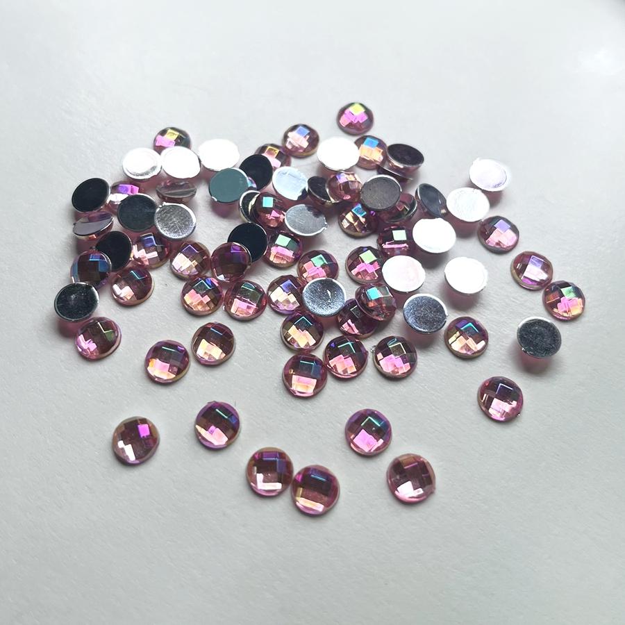 Shiny 6mm Earth Surface AB Color Rhinestone DIY Jewelry Nail Decoration Accessories Decorative Flat Back 150pcs/lot