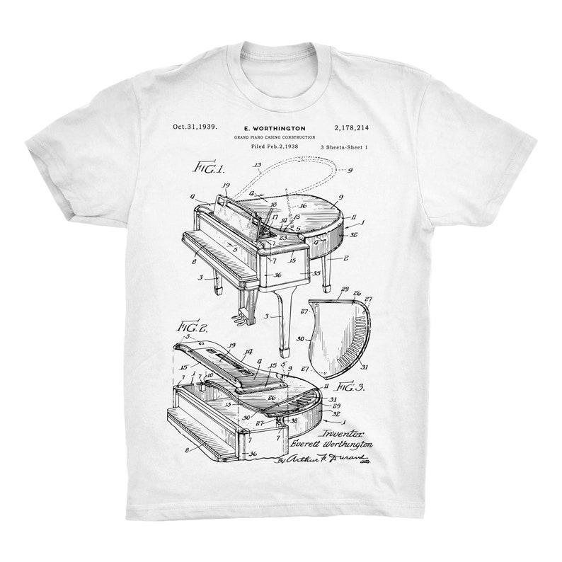 Piano Patent Leather T-shirt Soft Quality Cotton T-shirt Soft and Comfortable Personality Deconstructed Casual Short Sleeve Tops