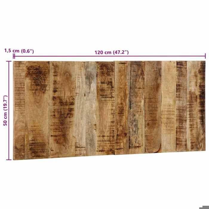 VidaXL Tête de lit 120 cm bois de manguier brut massif, panneau de tête de lit, tête de lit en bois massif, tête de lit 4017491