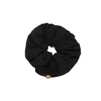 Halden New Logo Pendant Line Detail Big Scrunchie (H038_black)