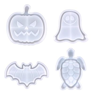 Fruchtweinglas Untersetzerform Halloween Kürbis Fledermaus Silikon Epoxidharz Untersetzerform Zum Herstellen von Achatstücken Untersetzern