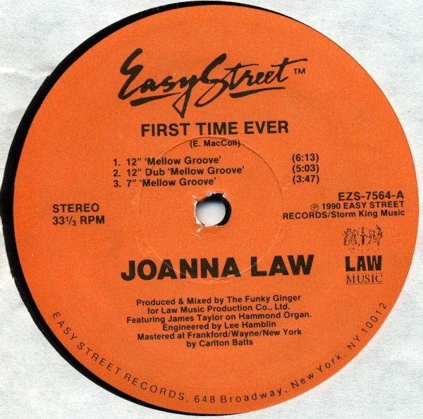 

12inch Record JOANNA LAW First Time Ever EZS7564 Easy Street Rec 1990 US Dance Electronica Used