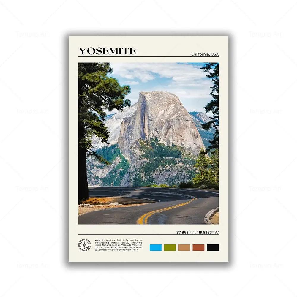 Modern Vintage Wall Art – Travel Scenery of Los Angeles and San Francisco HD Canvas Print Poster for Home and Living Room Decor