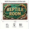 Vintage Reptile Metal Tin Sign Rustic Wall Art Lizards Snakes Distressed Finish Home Decor