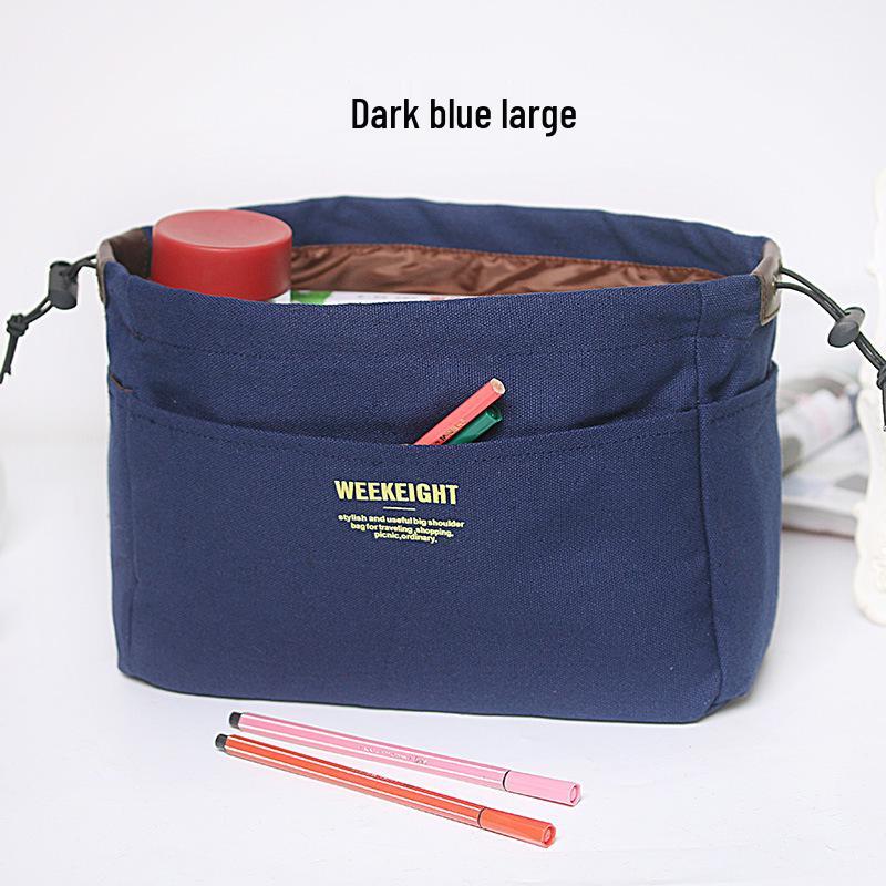 Kiss the Rain: Waterproof Canvas Makeup Bag - Practical & Portable Storage
