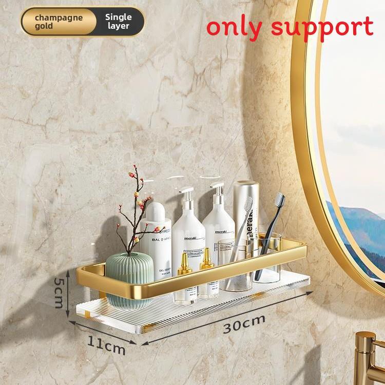 Acrylic Floating Wall Mounted Shelf Wall Mount Storage Rack For Kitchen Bathroom