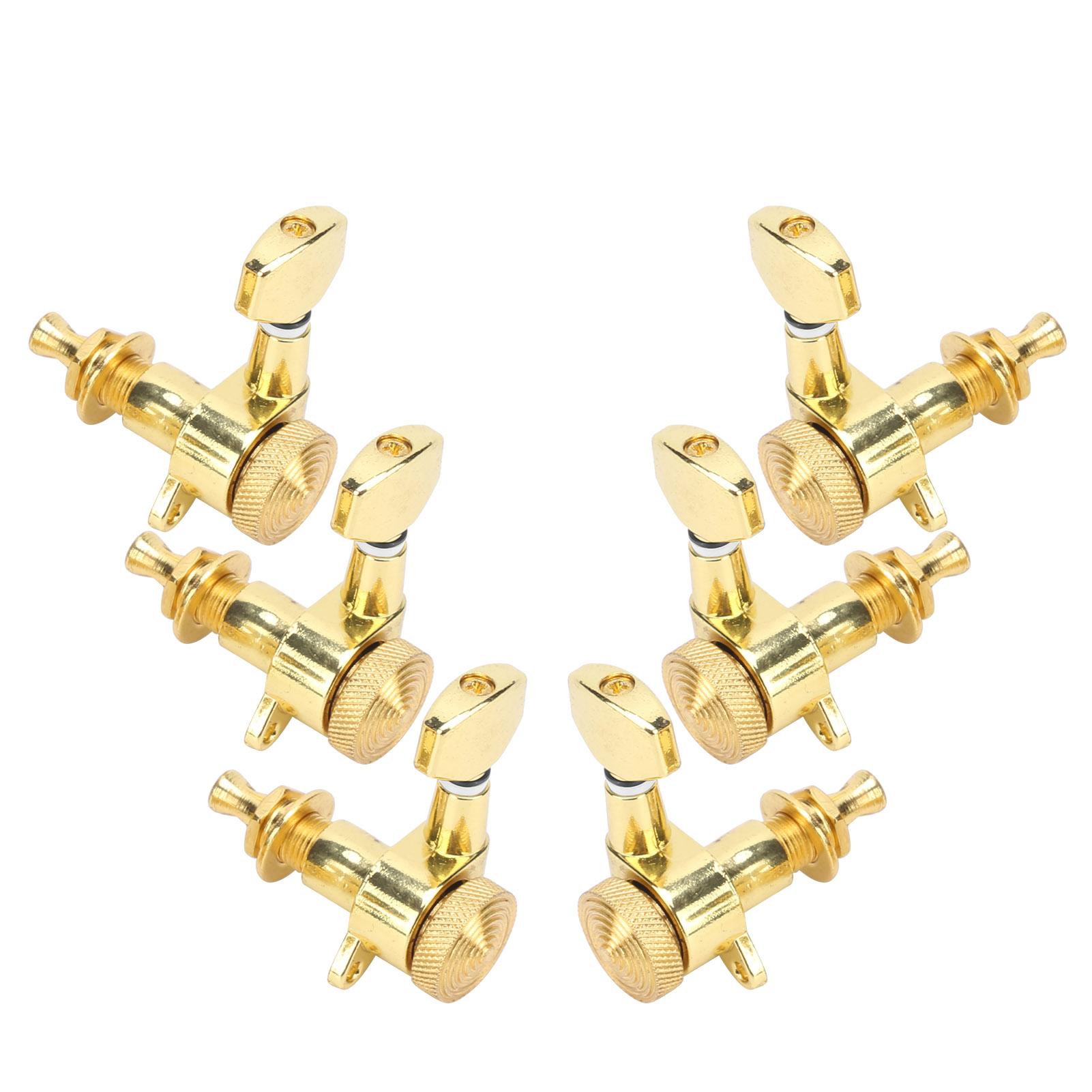 

6 шт. запирающийся колок для настройки струн гитары металлический герметичный колок головка тюнера набор ключей для электрогитары NHXF(6 осталось