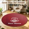 Round Rug Custom NameAberdeen FC Pattern Non Slip Carpet Home Floor Decor
