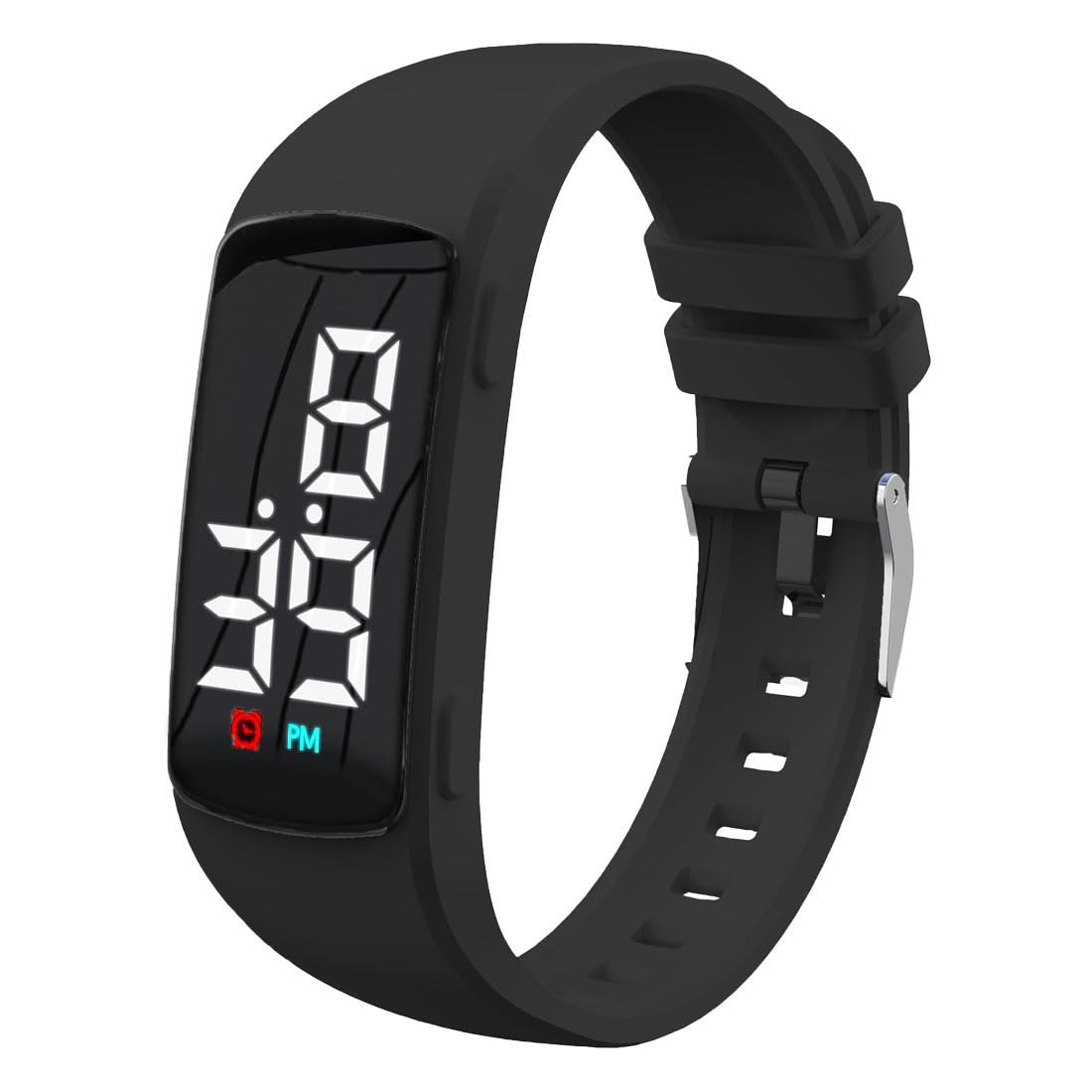 

Годинник для привчання до горщика e-vibra - Браслет із тихим вібраційним сигналом - Водонепроникний годинник медичного сповіщення - З таймером та 15 щоденними будильниками (Чорний)