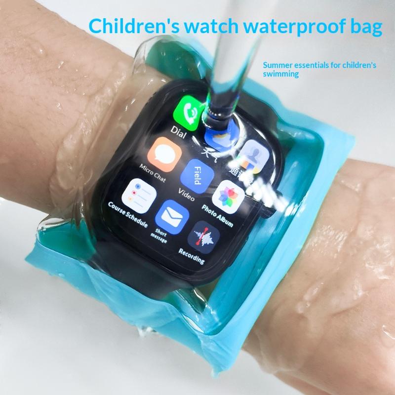 Kids Smartwatch Waterproof Protector Pouch, Portable Sealed Touch Screen Bag, Ideal for Swimming, Drifting and Underwater Use