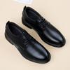 Fashion Brand Men's Comfortable Interior Height Increasing Business Casual Leather Shoes Fashionable Men's Classic Lace Up Banquet Shoes