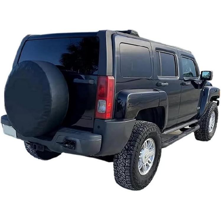 Black Spare Tire Cover, Spare Wheel Cover, for Honda CR-V, Buick Toyota Ford Mazda KIA Car SUVs, Spare Tyre Cover Protector (S: 205/70R15, 215/65R16)
