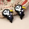 Funny Halloween Earrings Simulation Plastic Face Pumpkin Ghost Death Halloween Earrings.