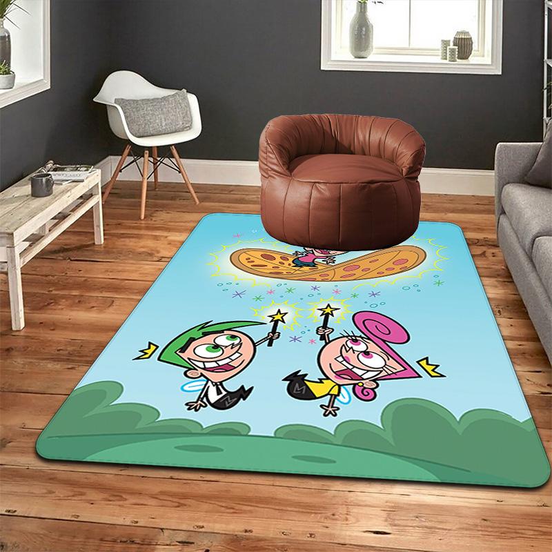 Fairly OddParents Rug Floor Mat for Living Room or Bedroom Soft and Comfortable Carpet a Gift for Birthday and Holiday.