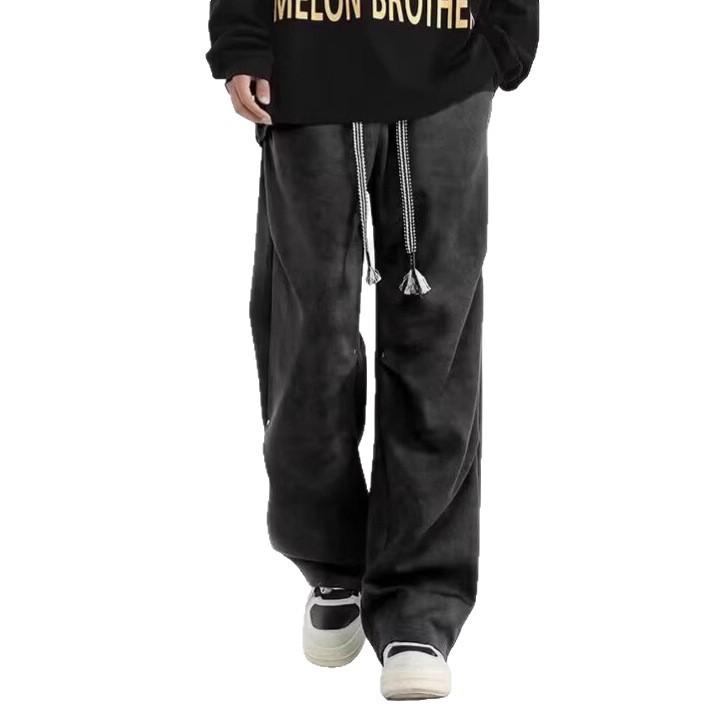 American tie-dye dirty pants men's autumn casual pants loose trend straight boys casual long pants
