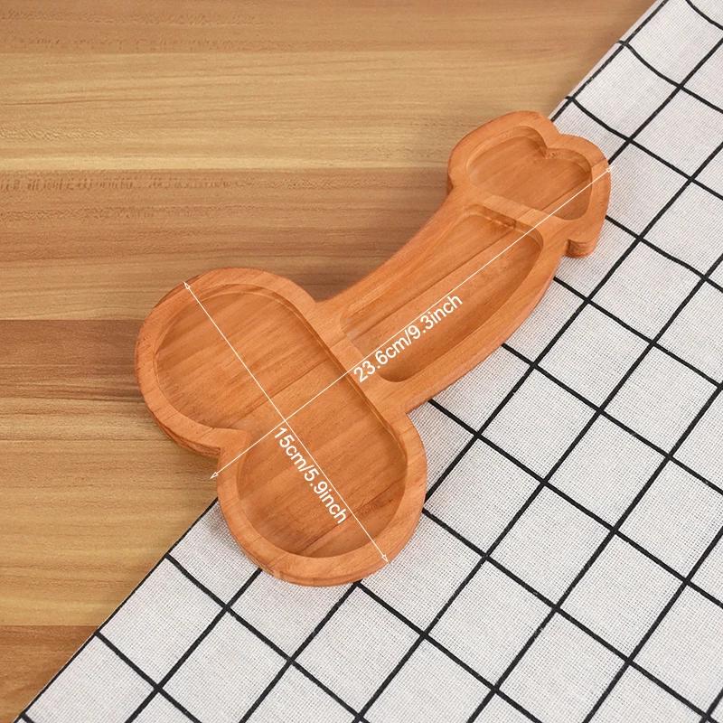 Festival Party Adult Parody Ornaments Kitchen Wooden Tray Food Storage Tray Bamboo and Wood Dinner Set Plates and Dishes