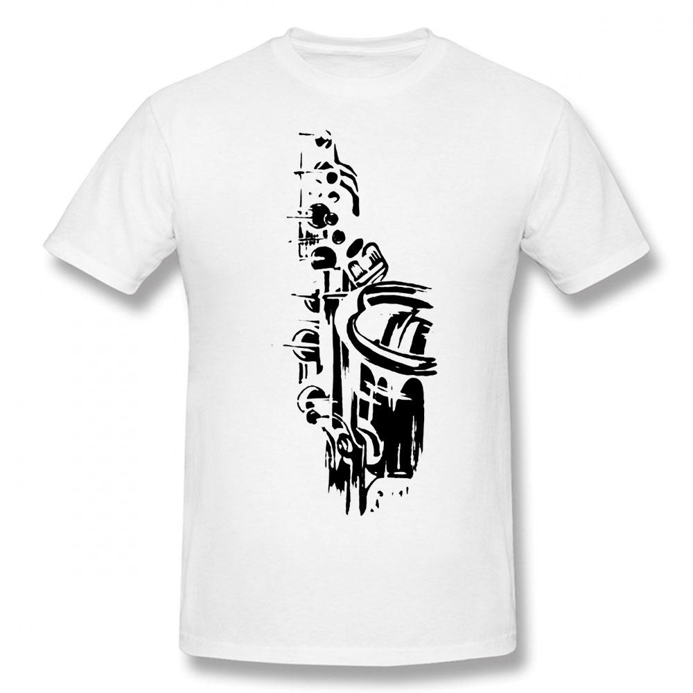 Cool Saxofoon Verjaardag Grappig Unisex Grafisch Vintage Cool Katoen Korte Mouw T-shirts O-hals Harajuku T-shirt
