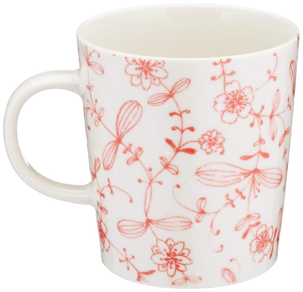 Cană cu flori de pix pentru vas ușor Mino ware roșu K80078