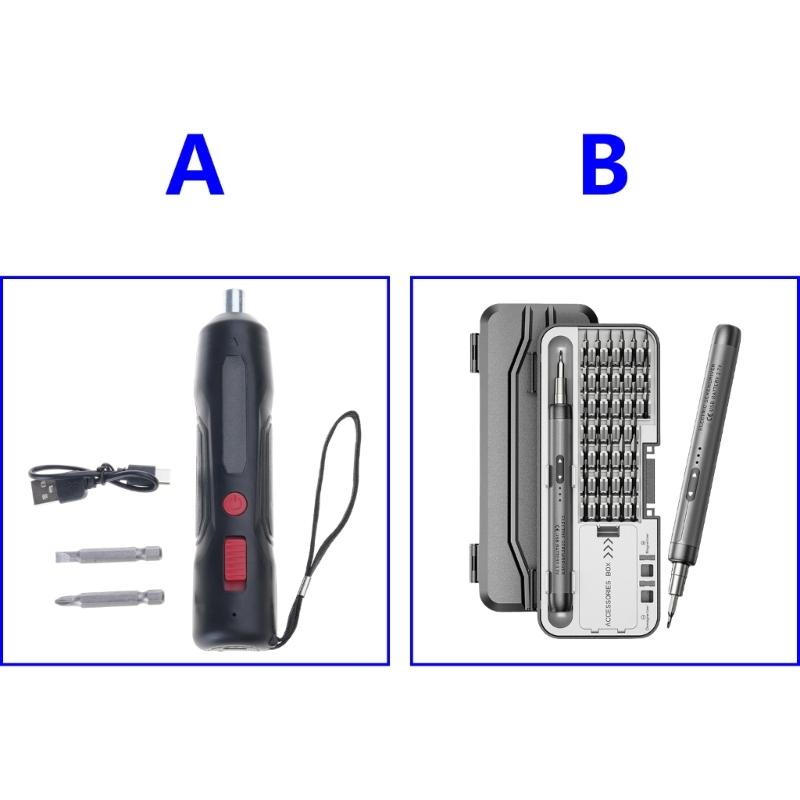 46 in 1 Electric Screwdriver Adjustable 3.7V USB C Rechargeable Removable Replaceable Power Tool for Mobile Phone