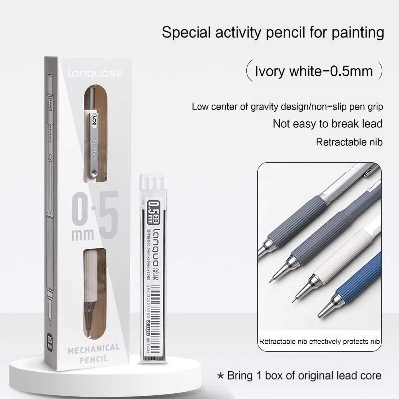 Automatic Mechanical Pencils 0.7/0.5/0.3mm Press-Free 2B/HB Lead Art Sketch Drawing Supplies Automatic Pencil Writing Stationery