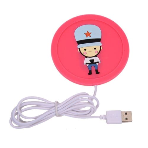 USB Heated Coaster Coffee Tea Cup Mug Warmer Mat Pad Red Durable and Convenient Useful
