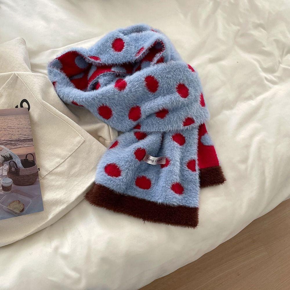 Double-Sided Color-Block Scarf Soft Plush Long Scarf Fashionable Luxury Wraps Shawl  Autumn Winter