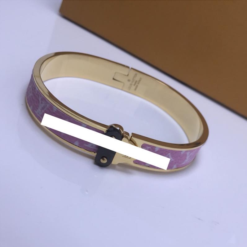 Cross-border L Four-Leaf Clover Leather Bracelet with Pink Leather, Small Padlock, and Tassel for Couples