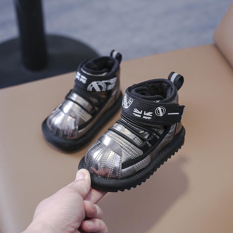 

Cotton shoes soft soled walking shoes with plush boots 30