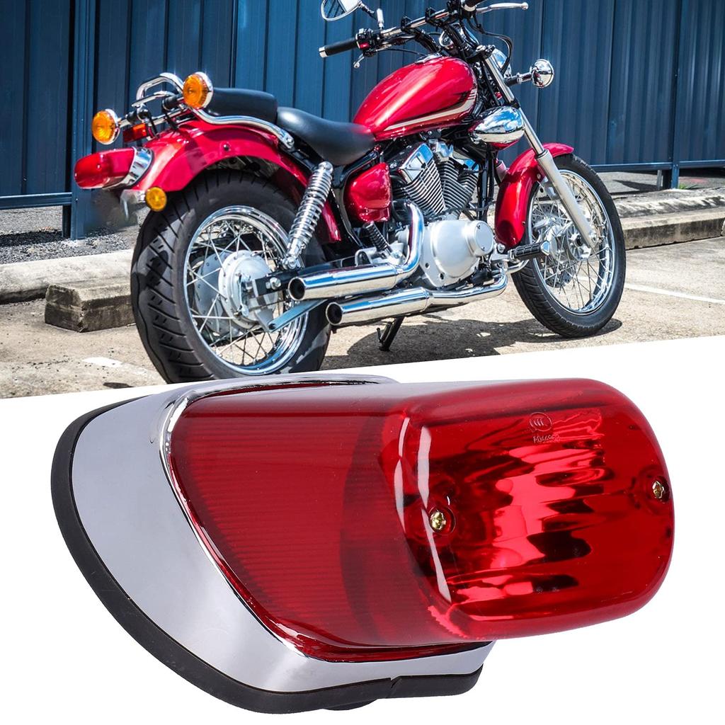 Yamaha Villago XV250/XV400 Motorcycle Replacement Brake Light Taillight - ABS Red - Repair Parts