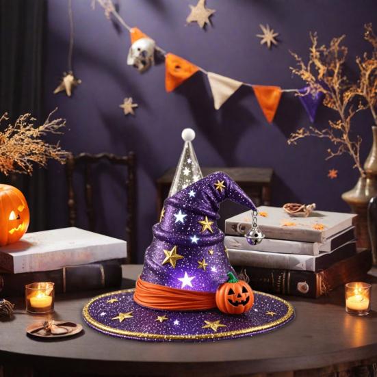 1/3Pcs Witch Hat Night Light LED Halloween Party Decoration Multipurpose Spooky Fun Light-Up Witch Hat Ornament
