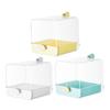 Bird Bath Box Caged Parrot Bathing Tub Cage Accessory with Bottom Drawer Parrot Bath House for Canary Lovebirds Budgie