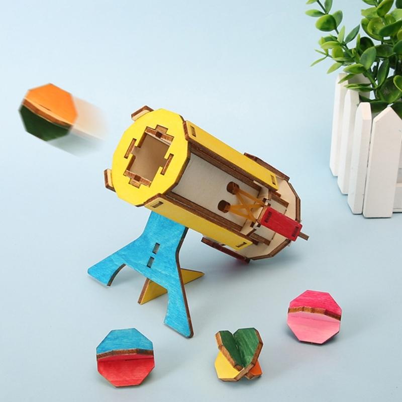 Creative STEM Building Set For Children Wooden Science Project Physics Experiment Model Educational Mortar Craft Set
