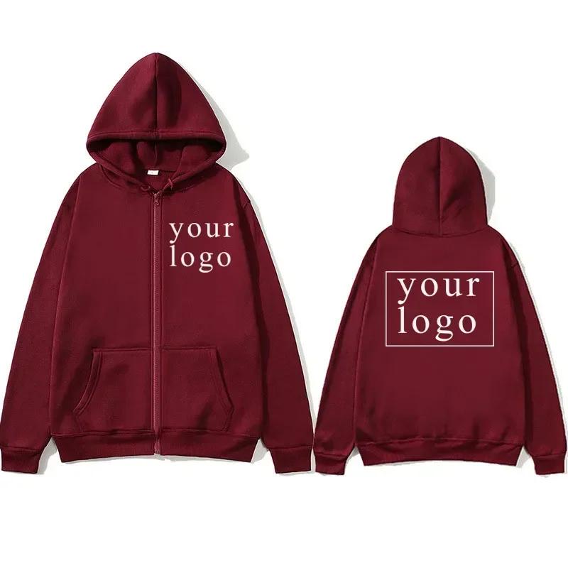 Men Women DIY07 Zipper cardigan hoodie Fashion Your Own Design Brand Logo/Picture Personalized Custom