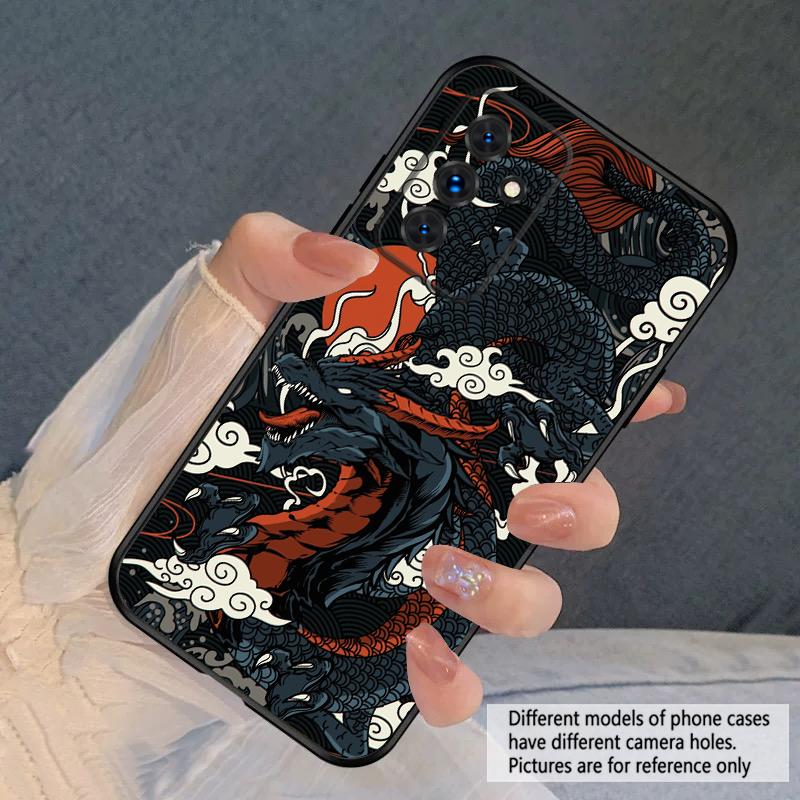 Sea White Dragon For Samsung S20FE S 21 22 23 FE 24 Plus 25 Ultra Galaxy M23 32 34 35 52 53 54 55 5G Silicone Soft Phone Case